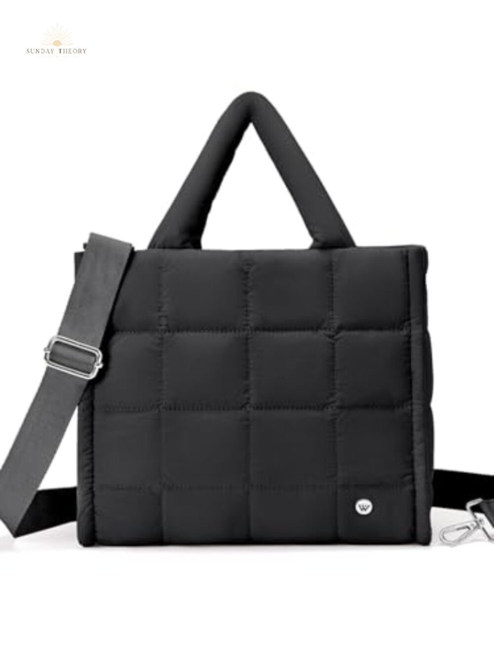 Puffer Crossbody Bag Quilted Tote Lightweight Nylon Shoulder Handbag Weekender